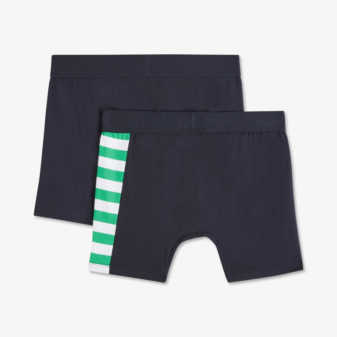 Pack Of 2 Green Boxers (Plain And Striped) - 02