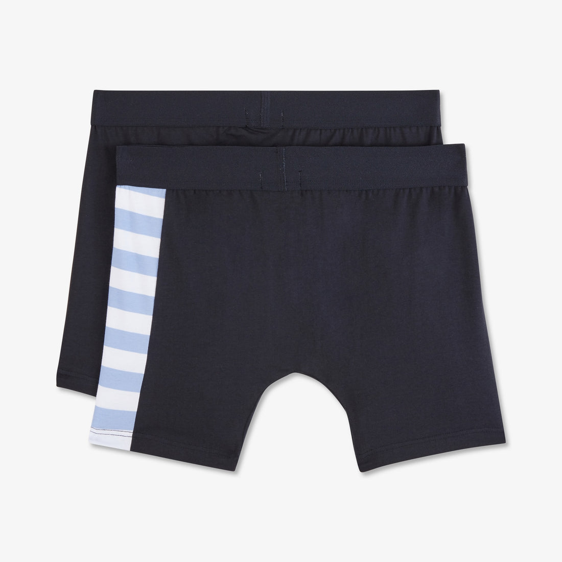 Pack Of 2 Light Blue Boxers (Plain And Striped) - 02
