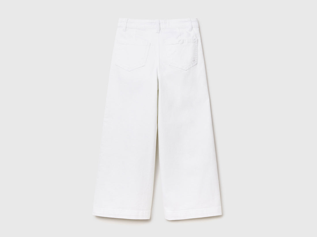 Palazzo Trousers In Stretch Cotton - 02