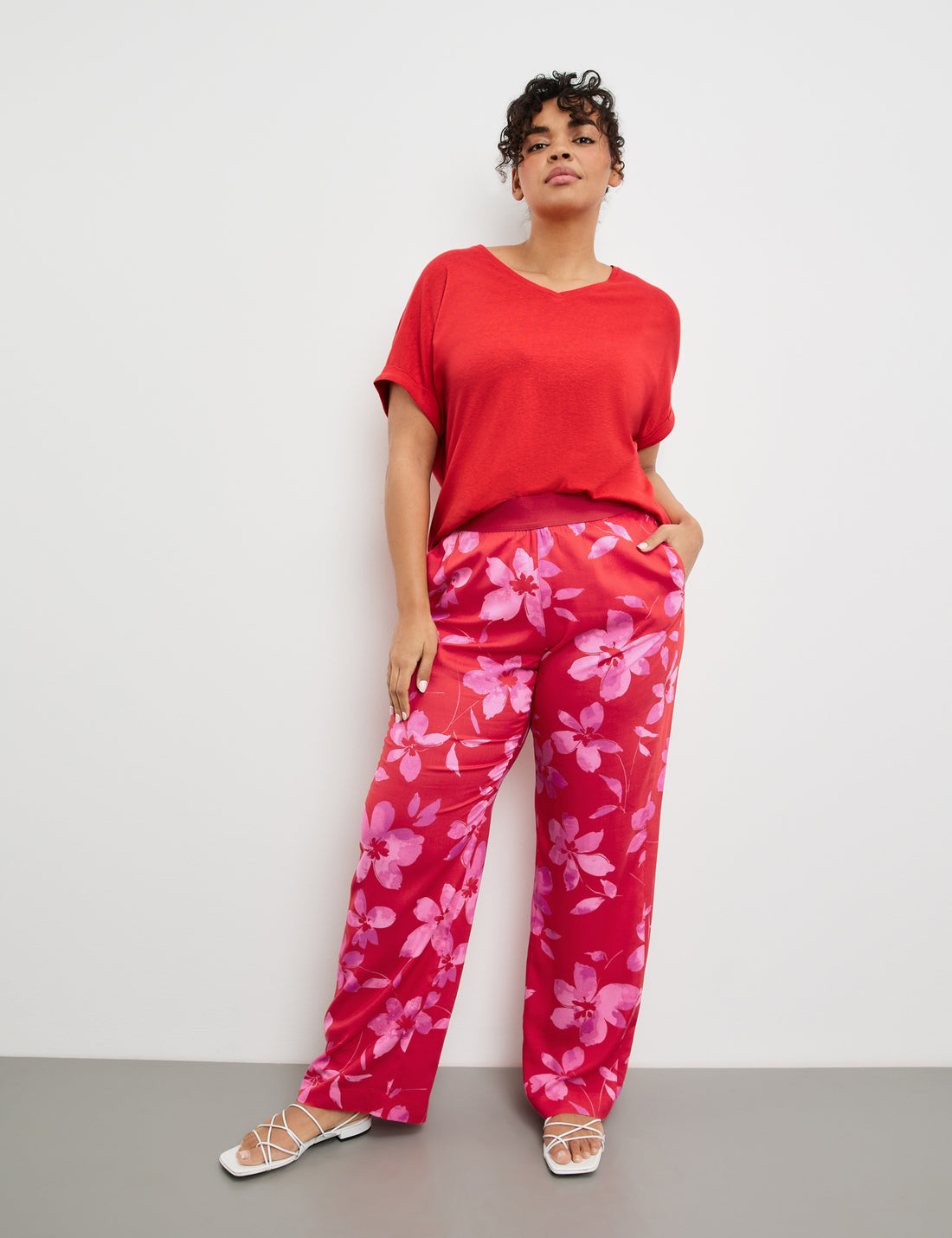 Palazzo Trousers With A Floral Print, Carlotta