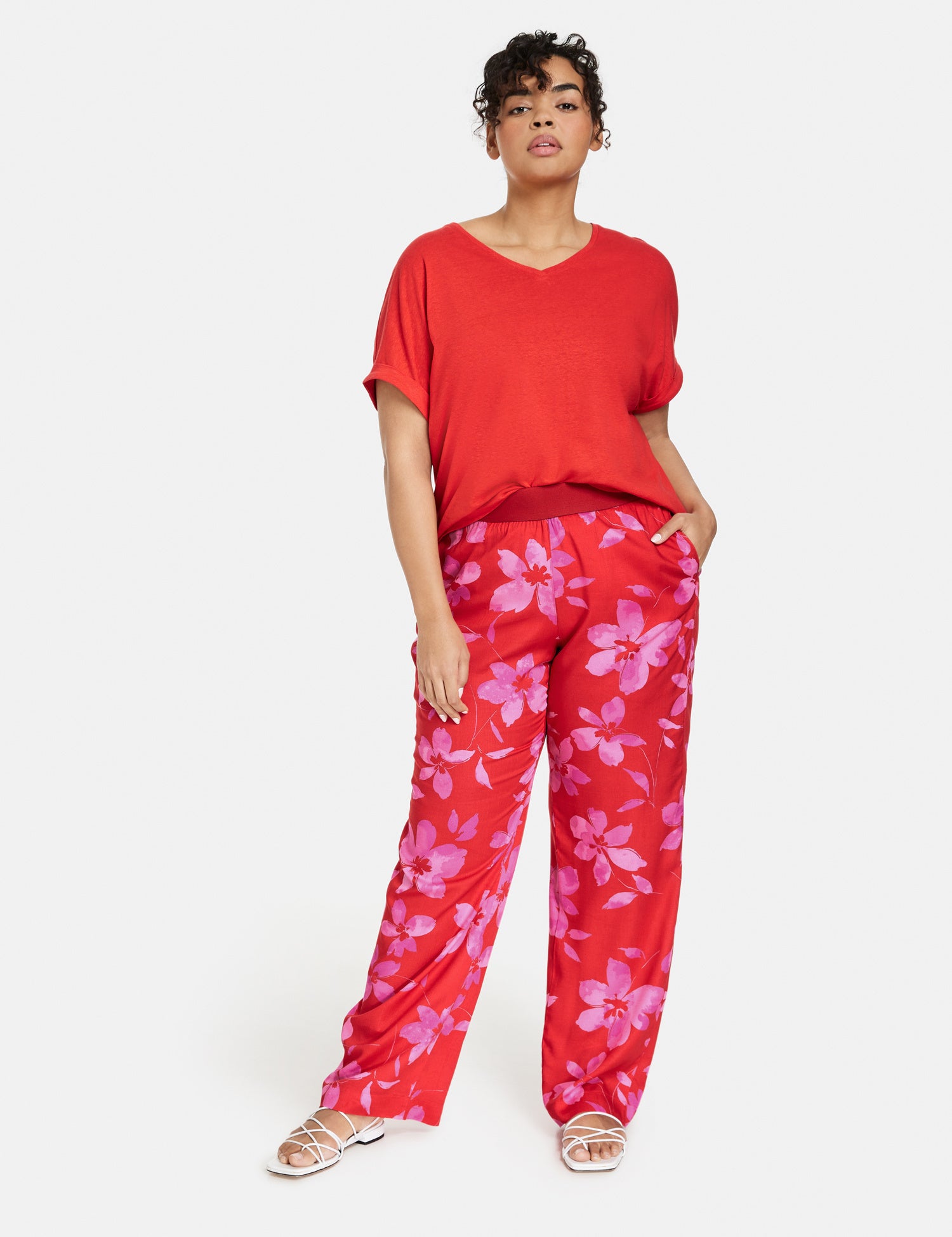 Palazzo Trousers With A Floral Print, Carlotta