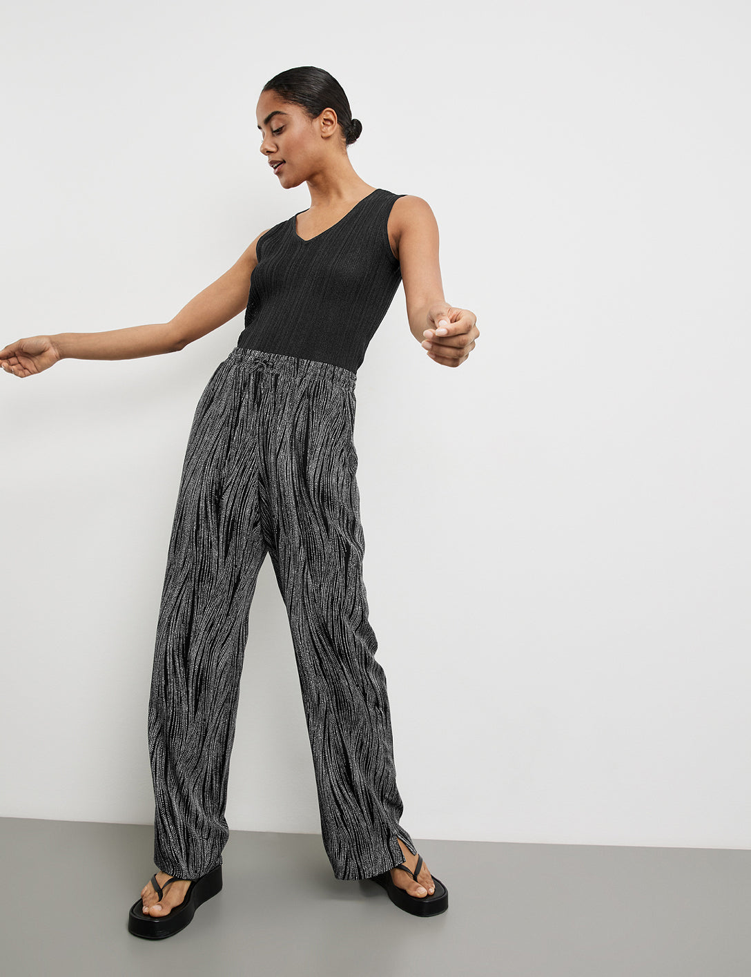 Palazzo Trousers With A Print