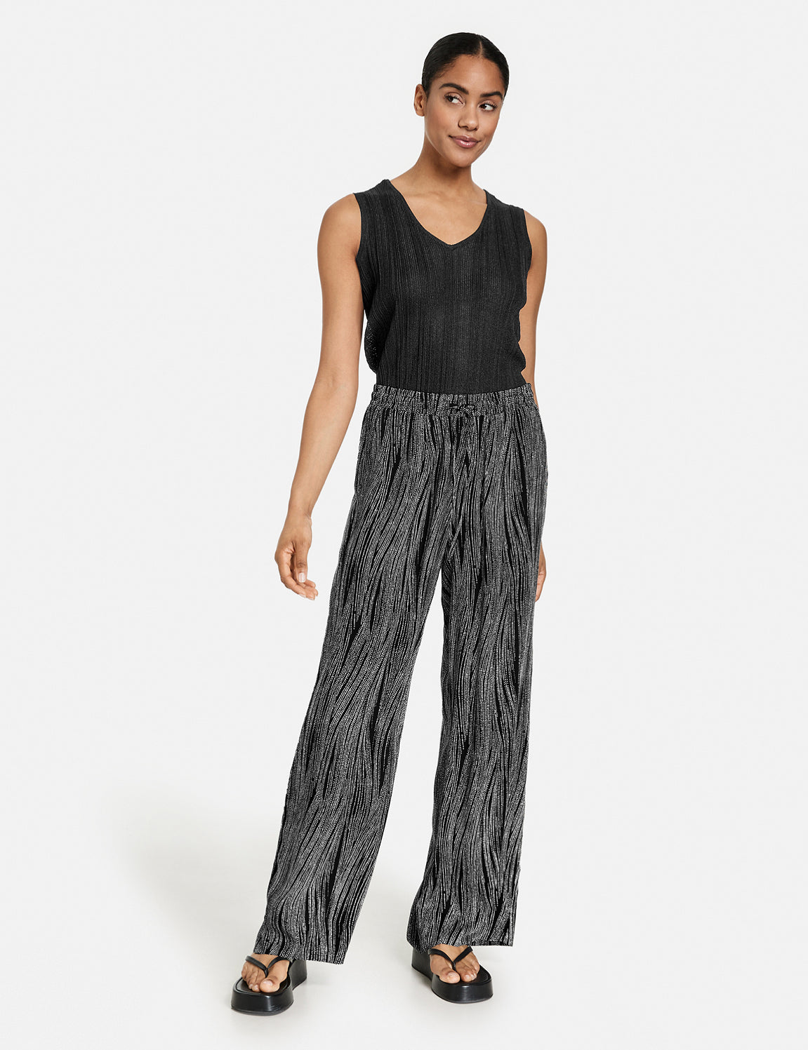 Palazzo Trousers With A Print