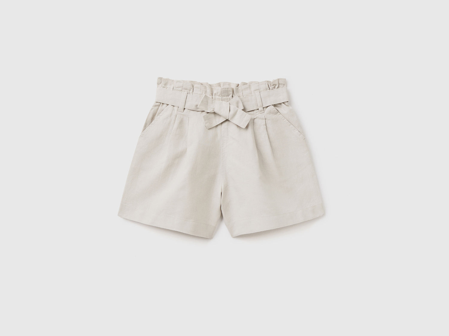 Paperbag Bermudas In Linen Blend