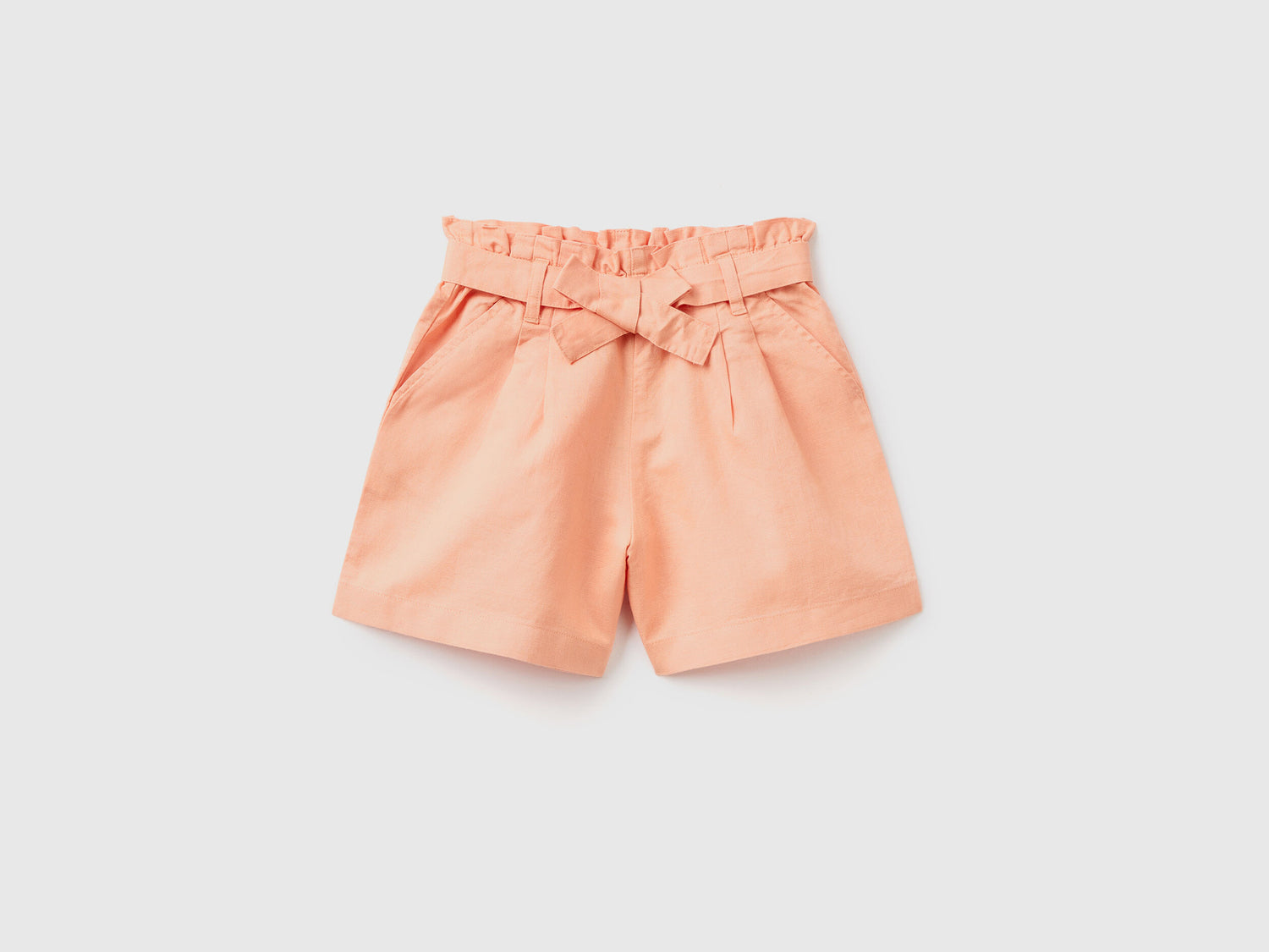 Paperbag Bermudas In Linen Blend