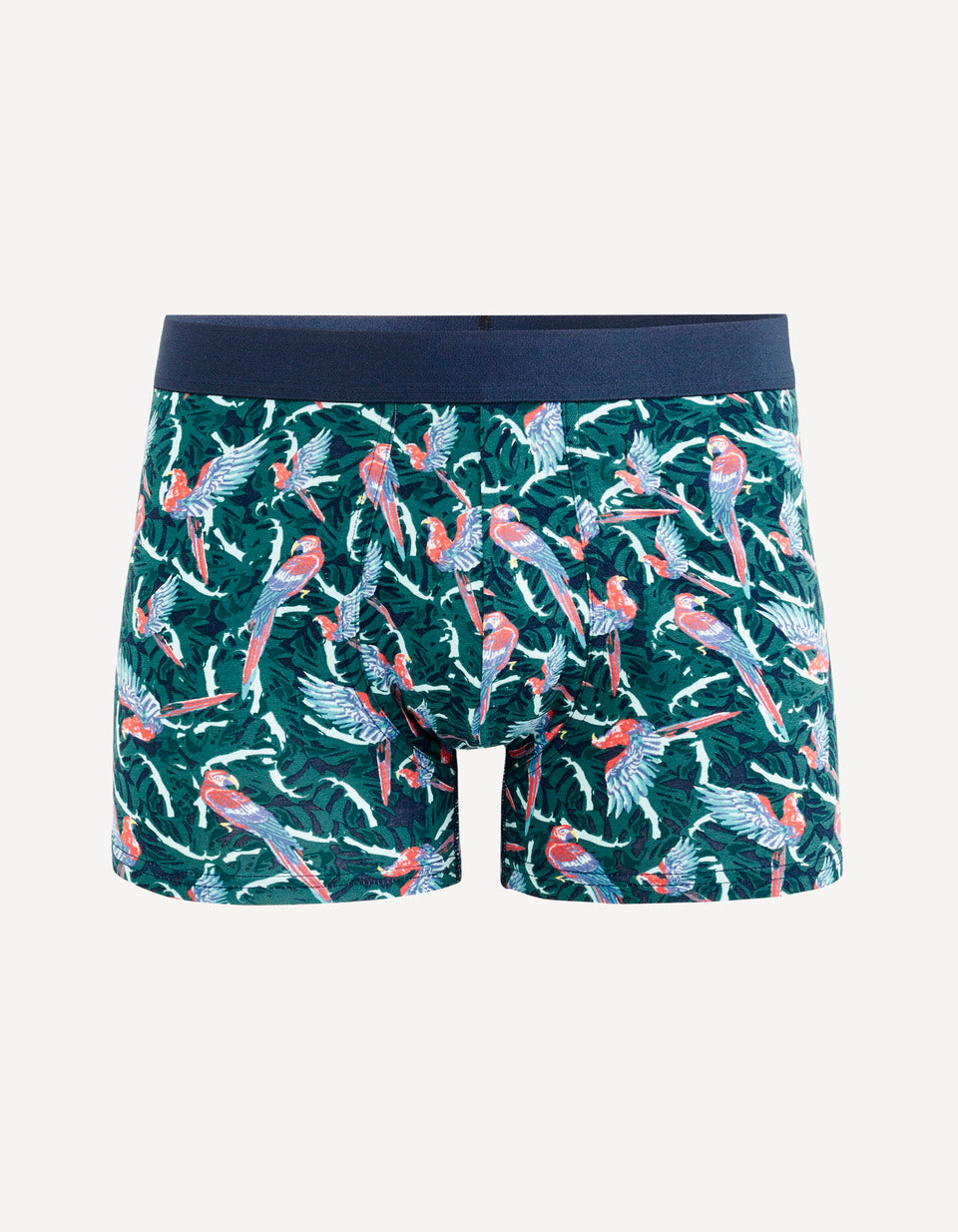 Parrot Stretch Cotton Boxers - Navy - 01