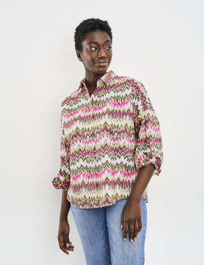 Patterned Cotton Blouse