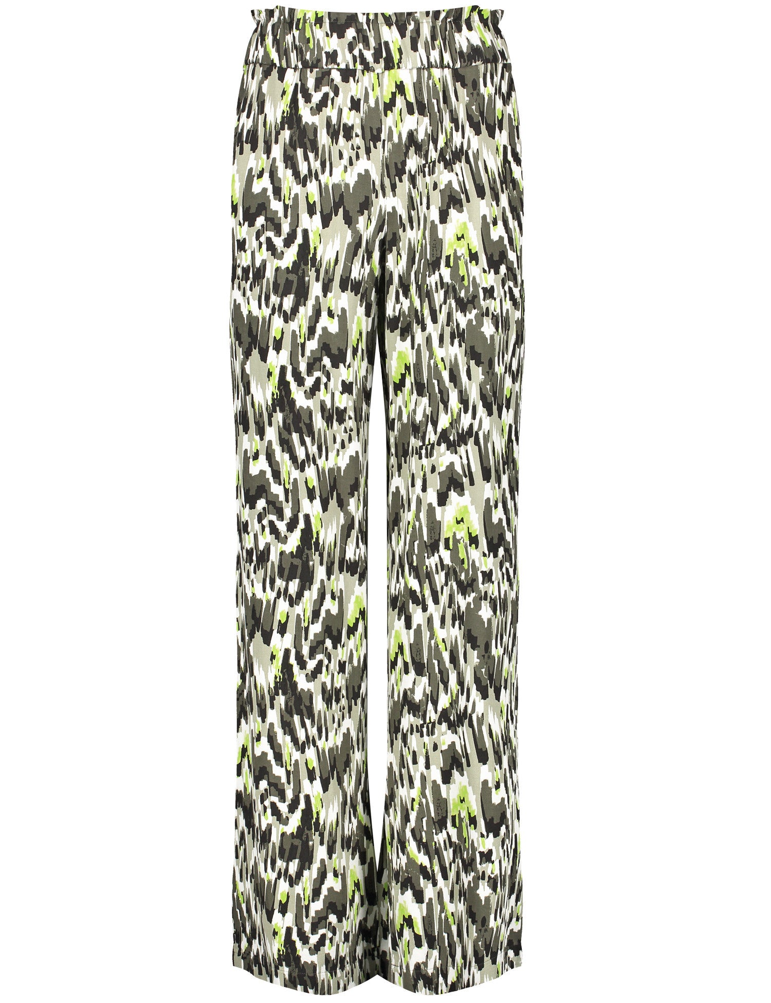 Patterned Jersey Trousers With A Wide Leg