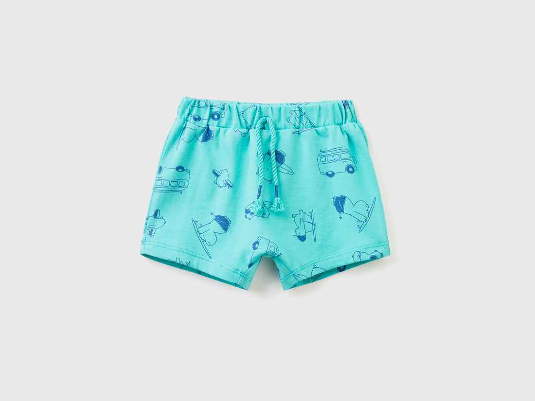 Patterned Shorts In Pure Cotton - 01