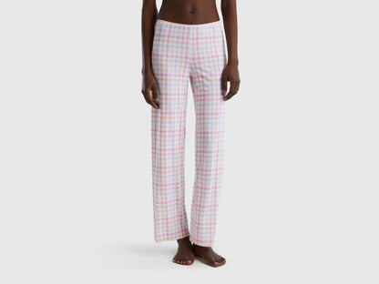 Patterned Trousers In Stretch Viscose