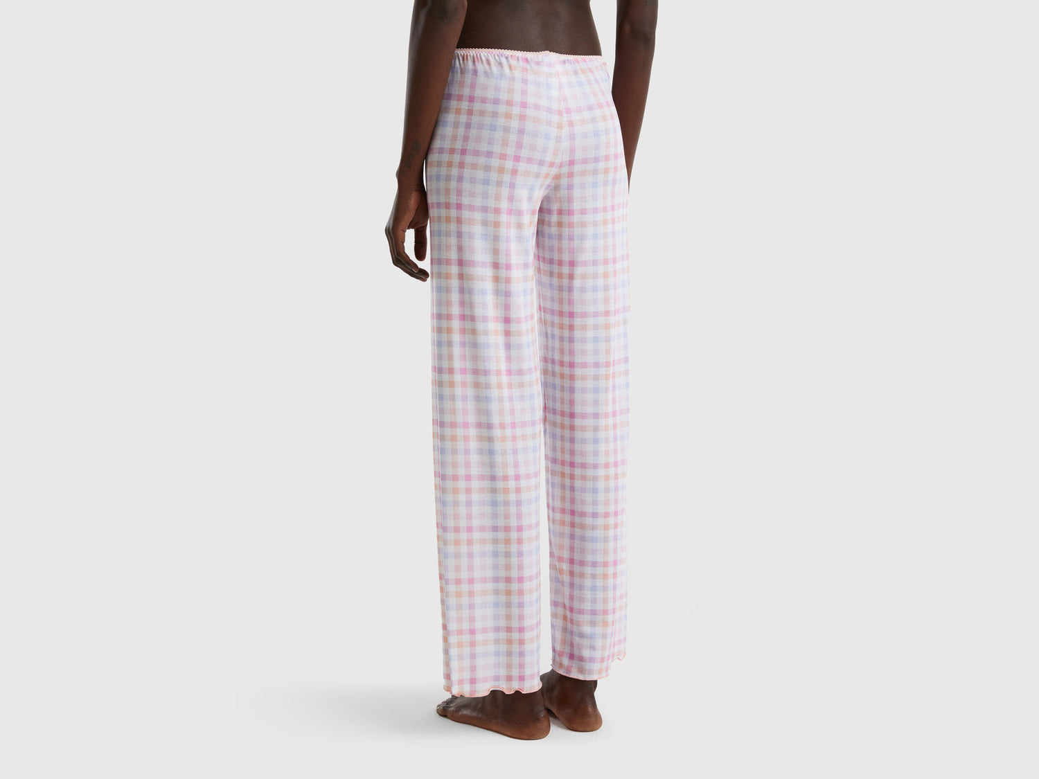 Patterned Trousers In Stretch Viscose