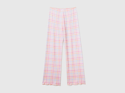 Patterned Trousers In Stretch Viscose