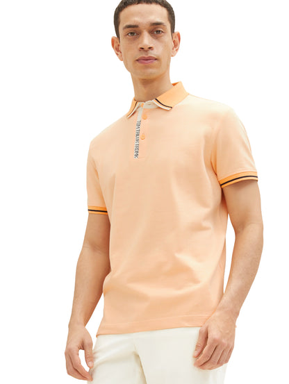 Peach Orange Short Sleeve Polo Shirt
