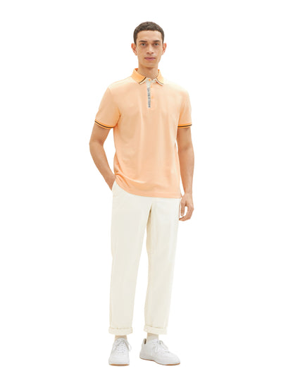 Peach Orange Short Sleeve Polo Shirt