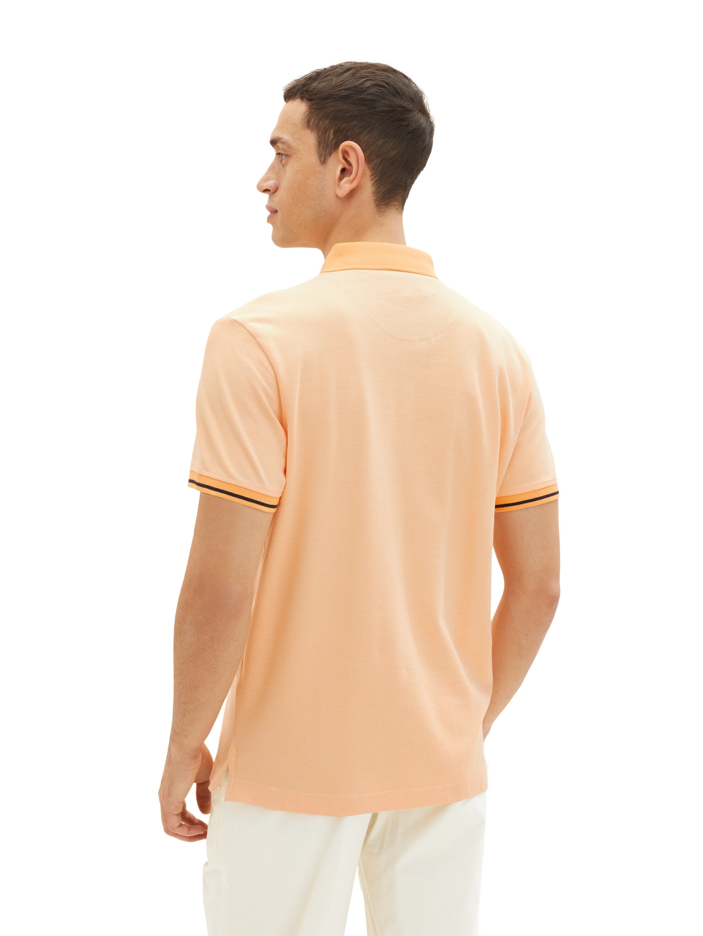 Peach Orange Short Sleeve Polo Shirt