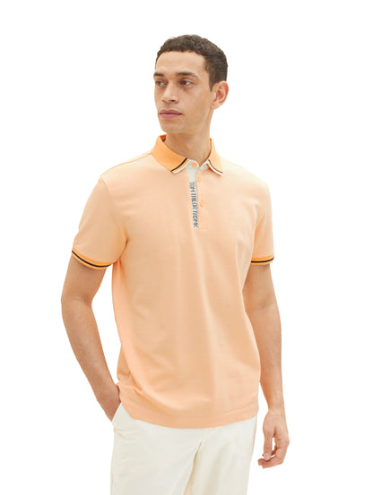 Peach Orange Short Sleeve Polo Shirt