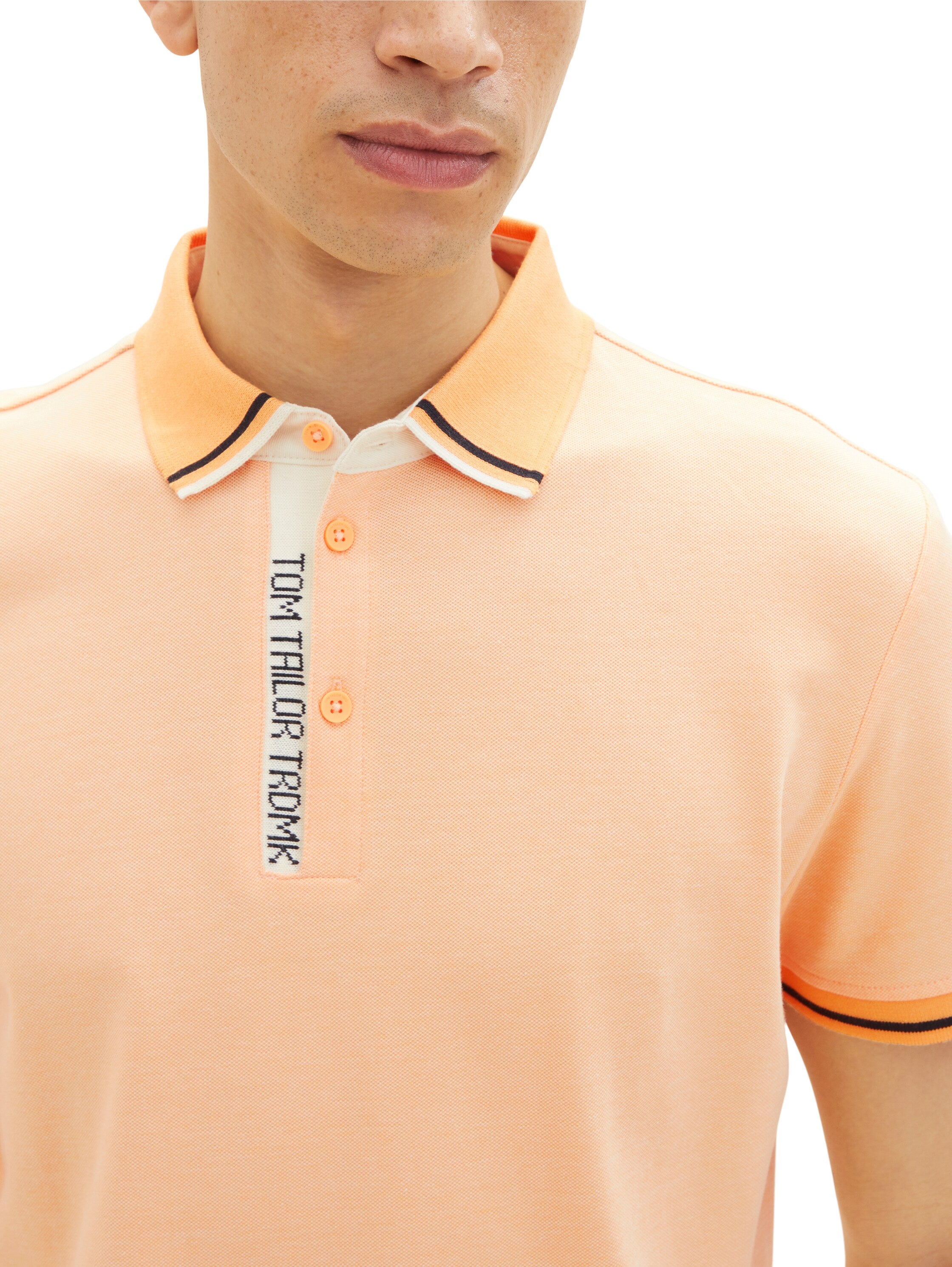 Peach Orange Short Sleeve Polo Shirt