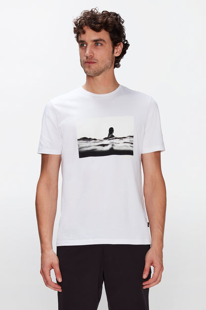 Photographic Tee Cotton Water White