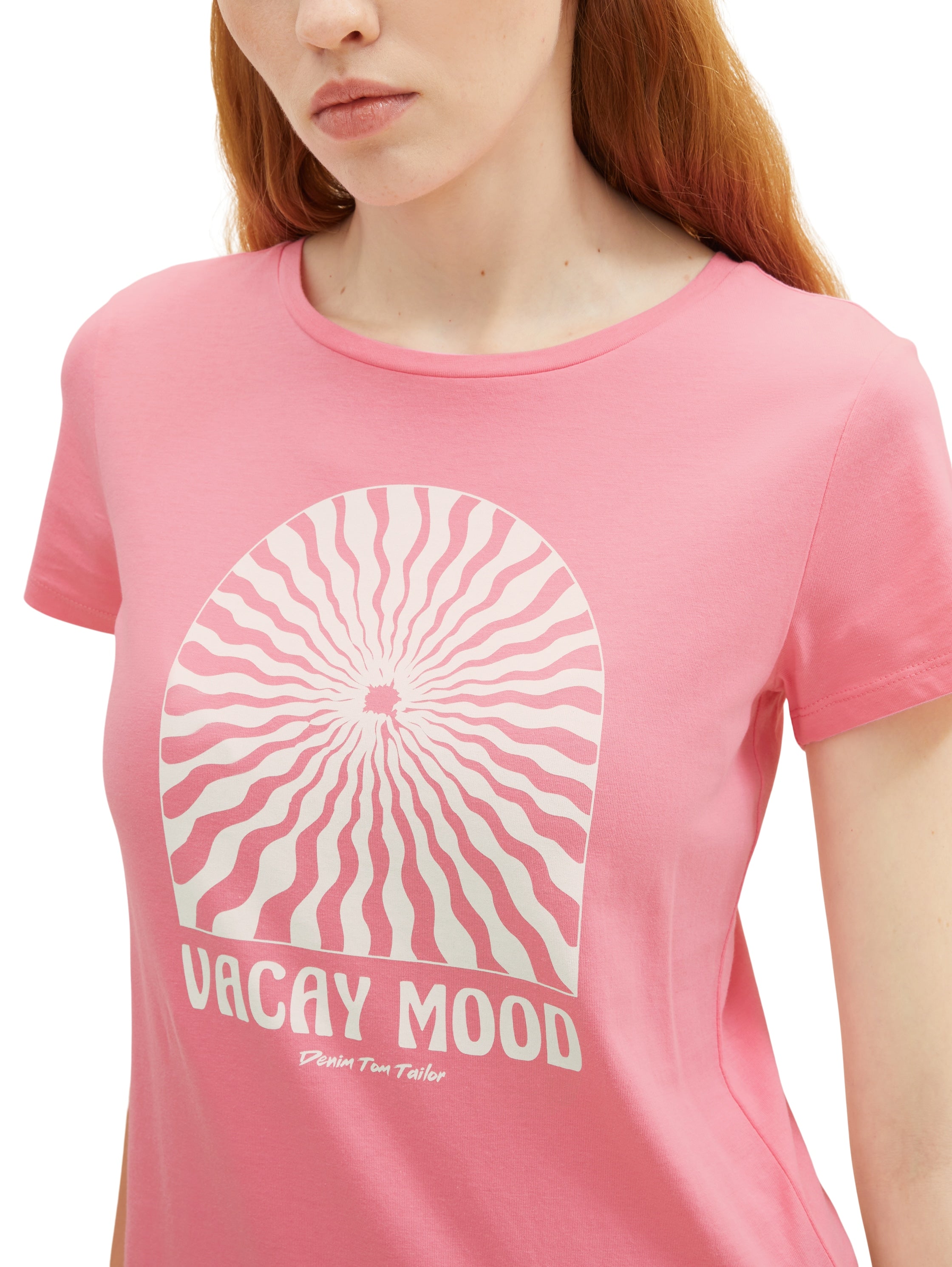 Pink Short Sleeve Round Neck Graphic T-Shirt