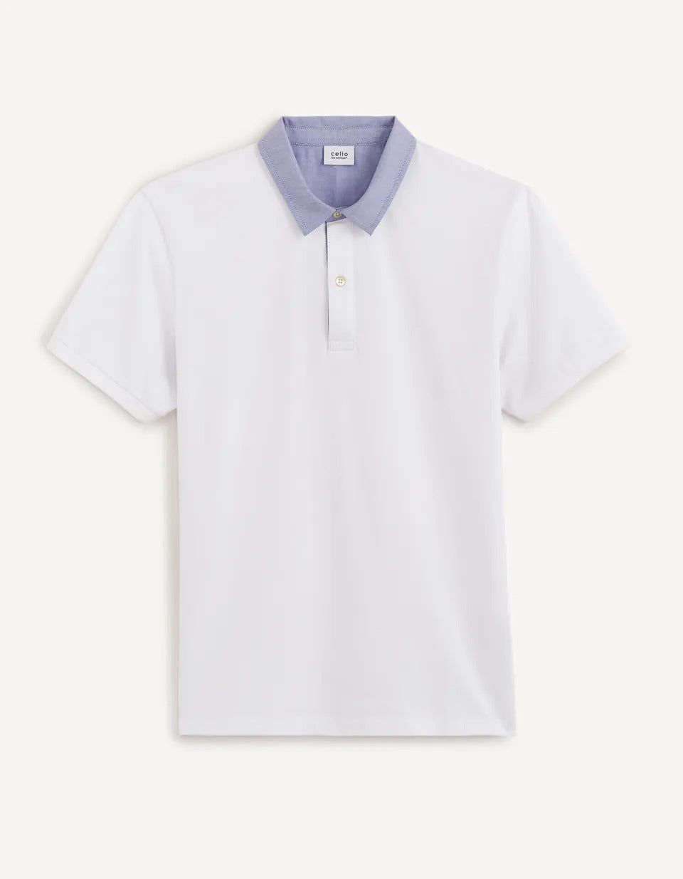 Pique Polo Shirt Collar 100% Cotton - White - 03