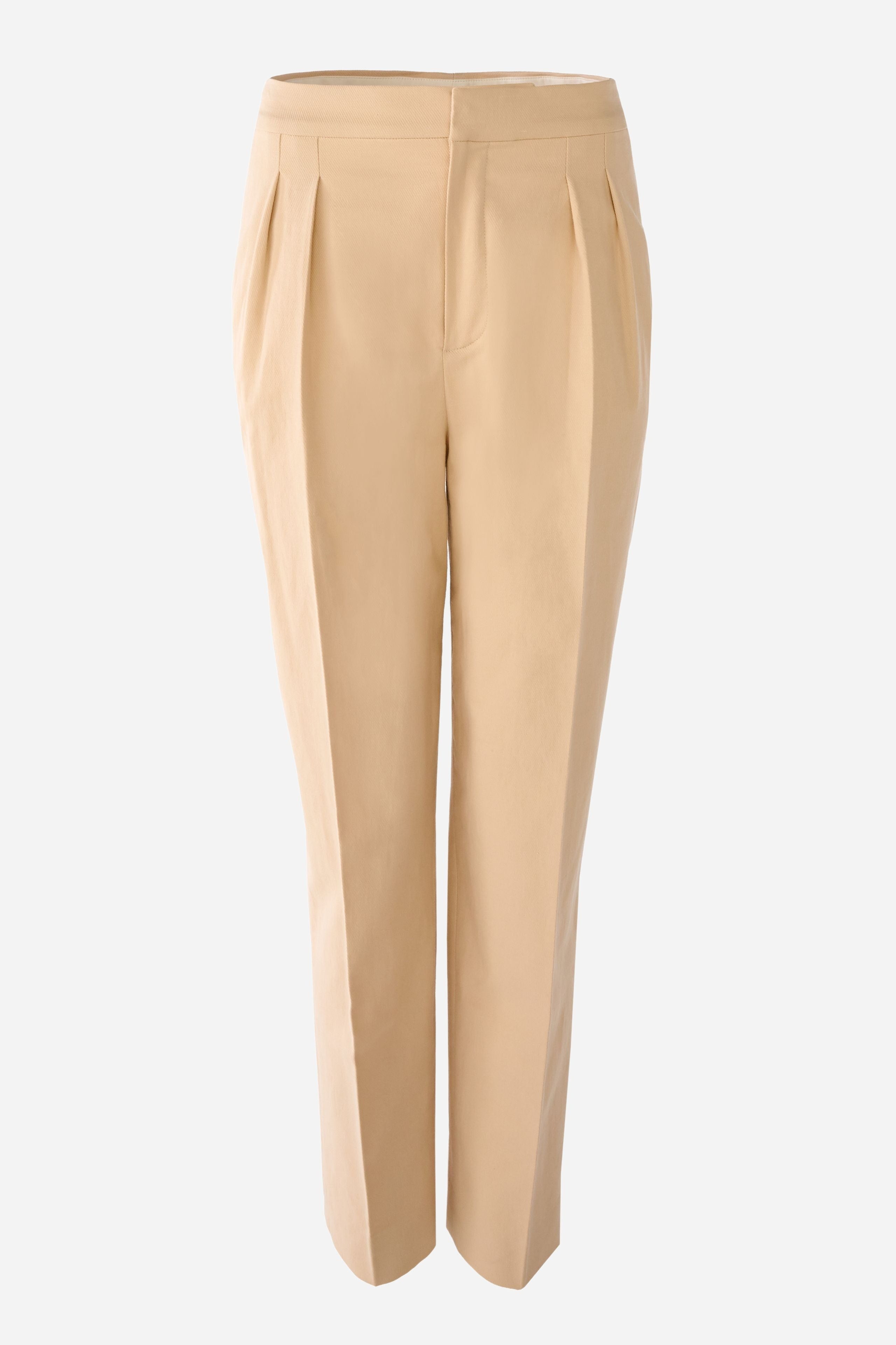 Pleated Trousers In A Light Linen Blend With Stretch