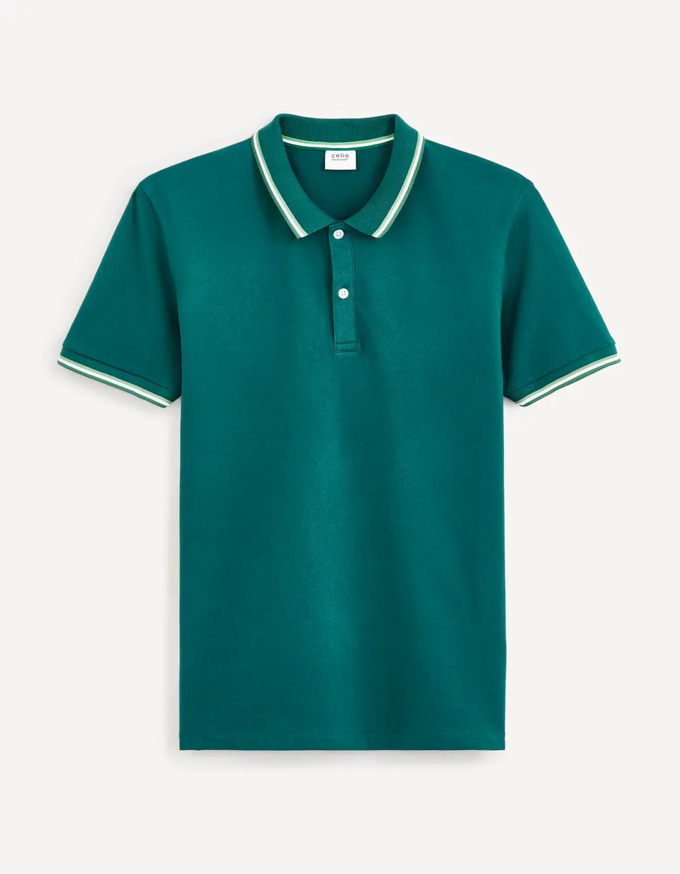 Polo Piqué And Cotton Elastane -Dark Green - 03