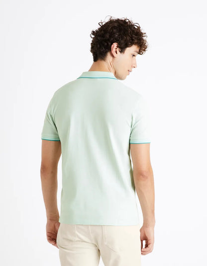 Polo Piqué And Cotton Elastane - Green - 02