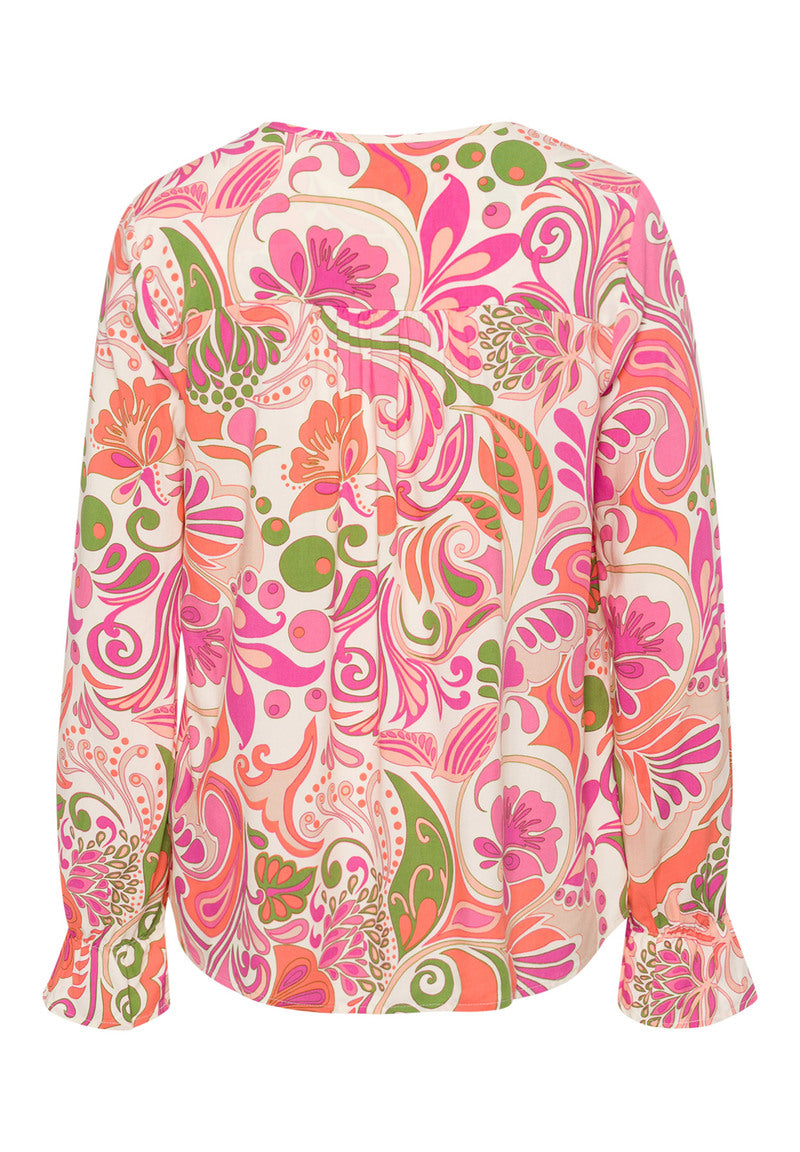 Printed Long Sleeve Blouse