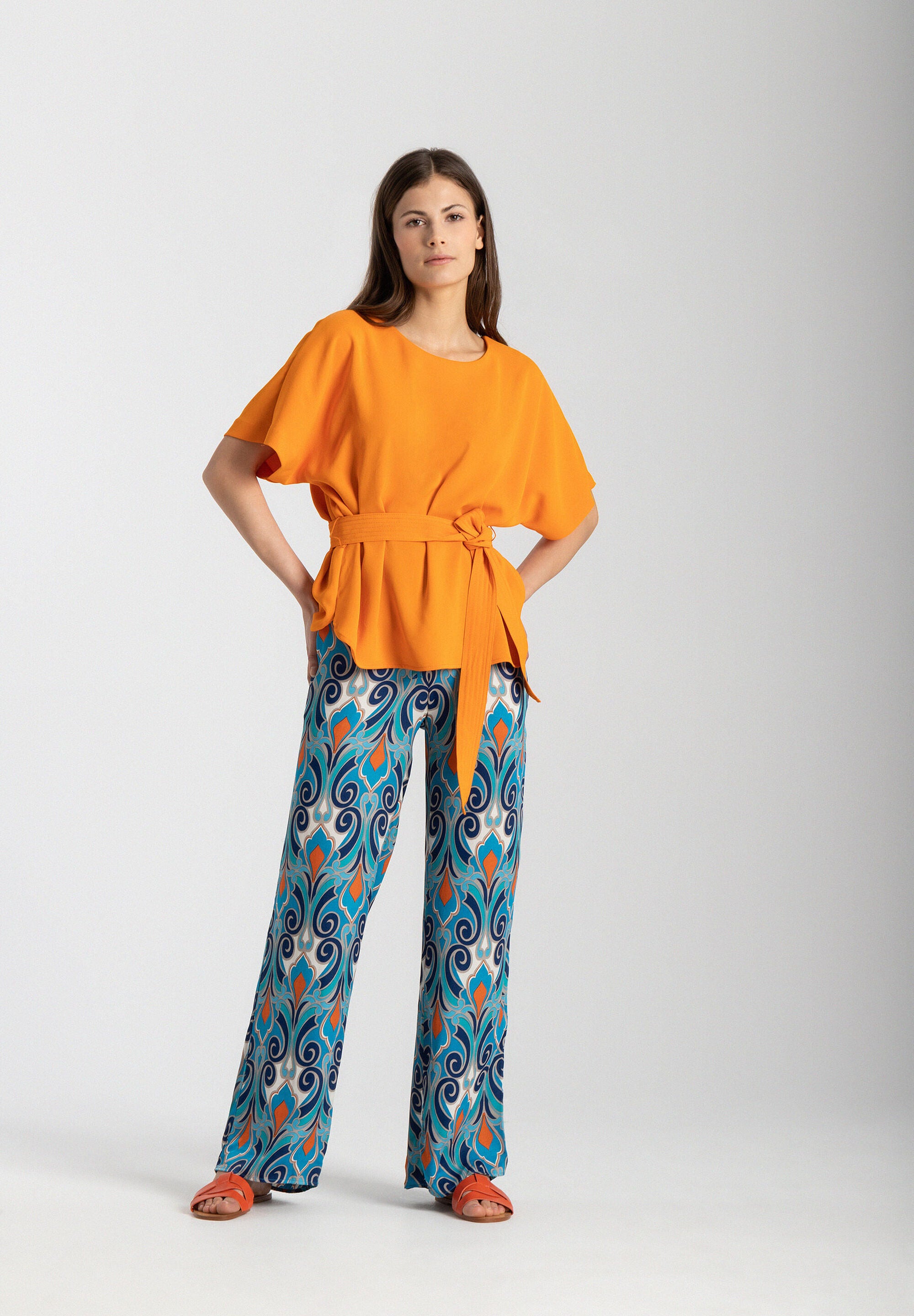 Printed Palazzo Trousers