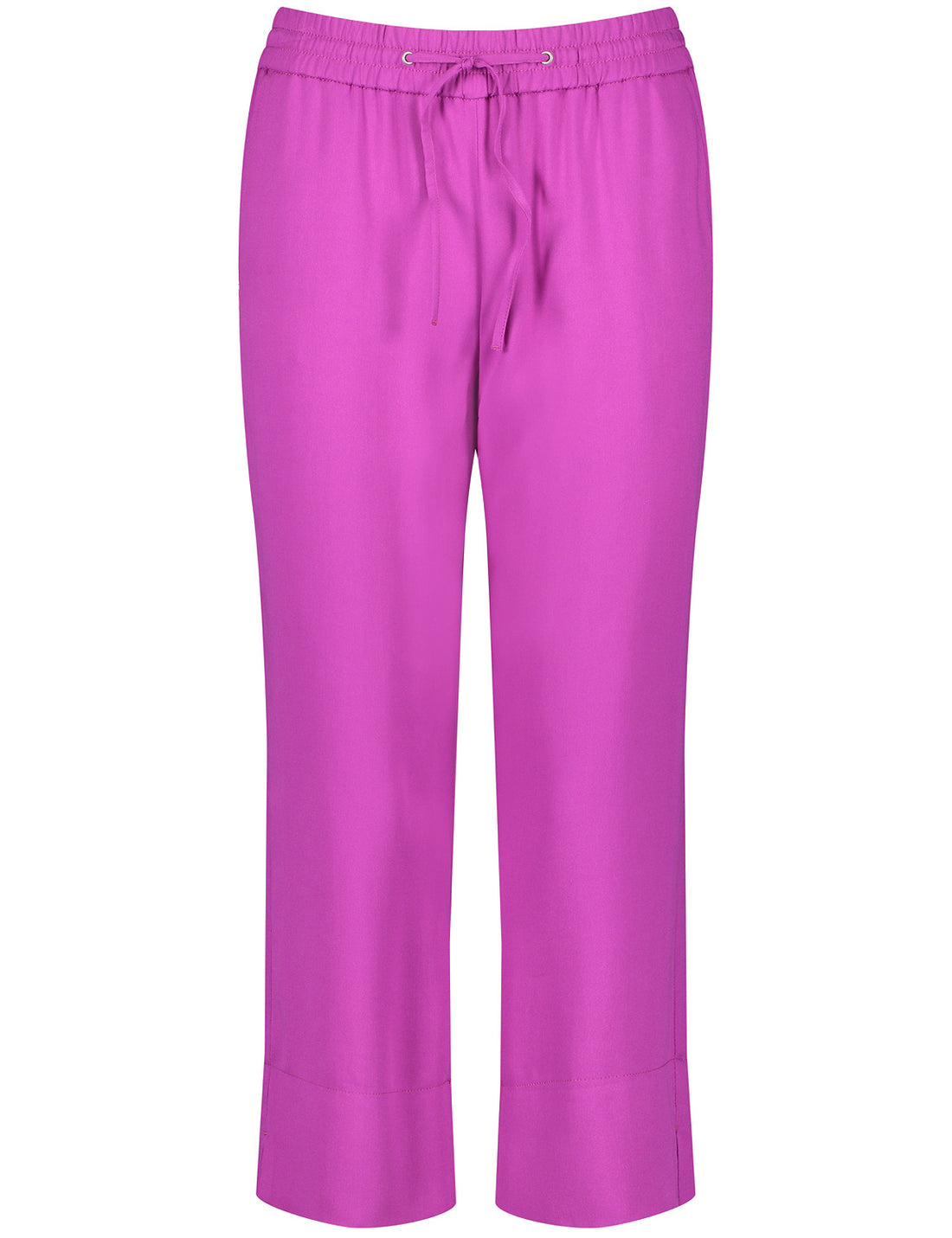 Pull-On Trousers With Hem Slits, Easy Fit
