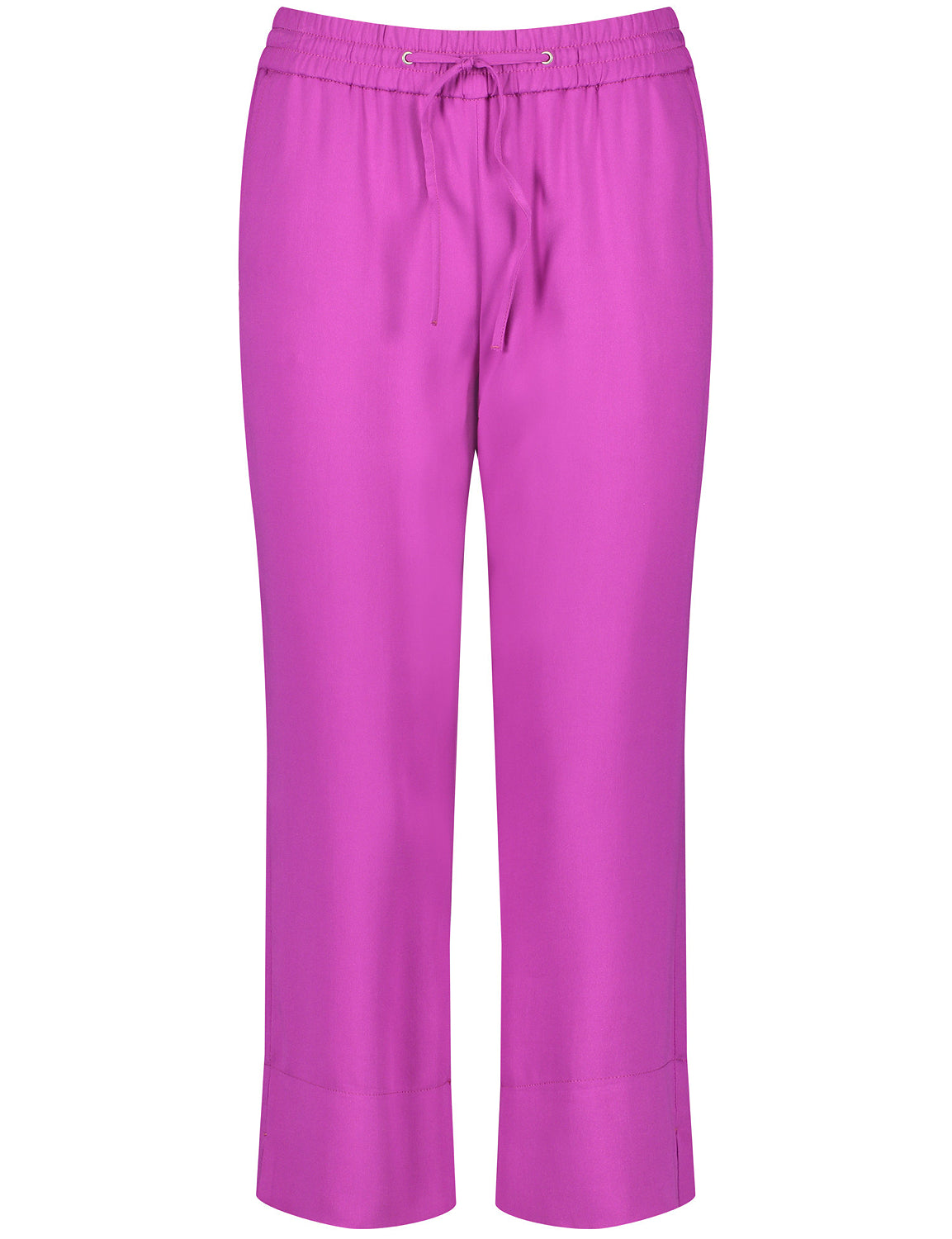 Pull-On Trousers With Hem Slits, Easy Fit