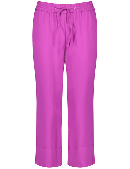 Pull-On Trousers With Hem Slits, Easy Fit