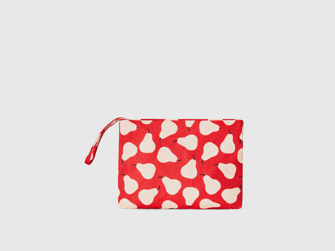 Red Beauty Case With Pear Pattern