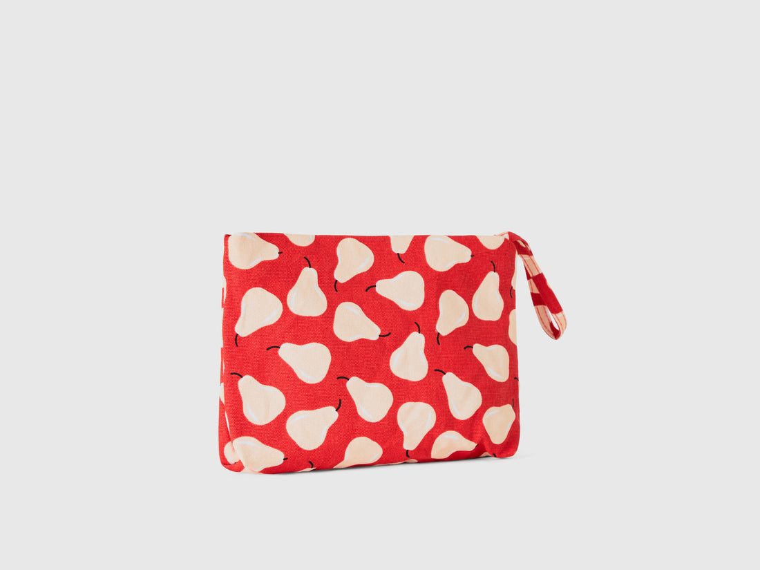 Red Beauty Case With Pear Pattern