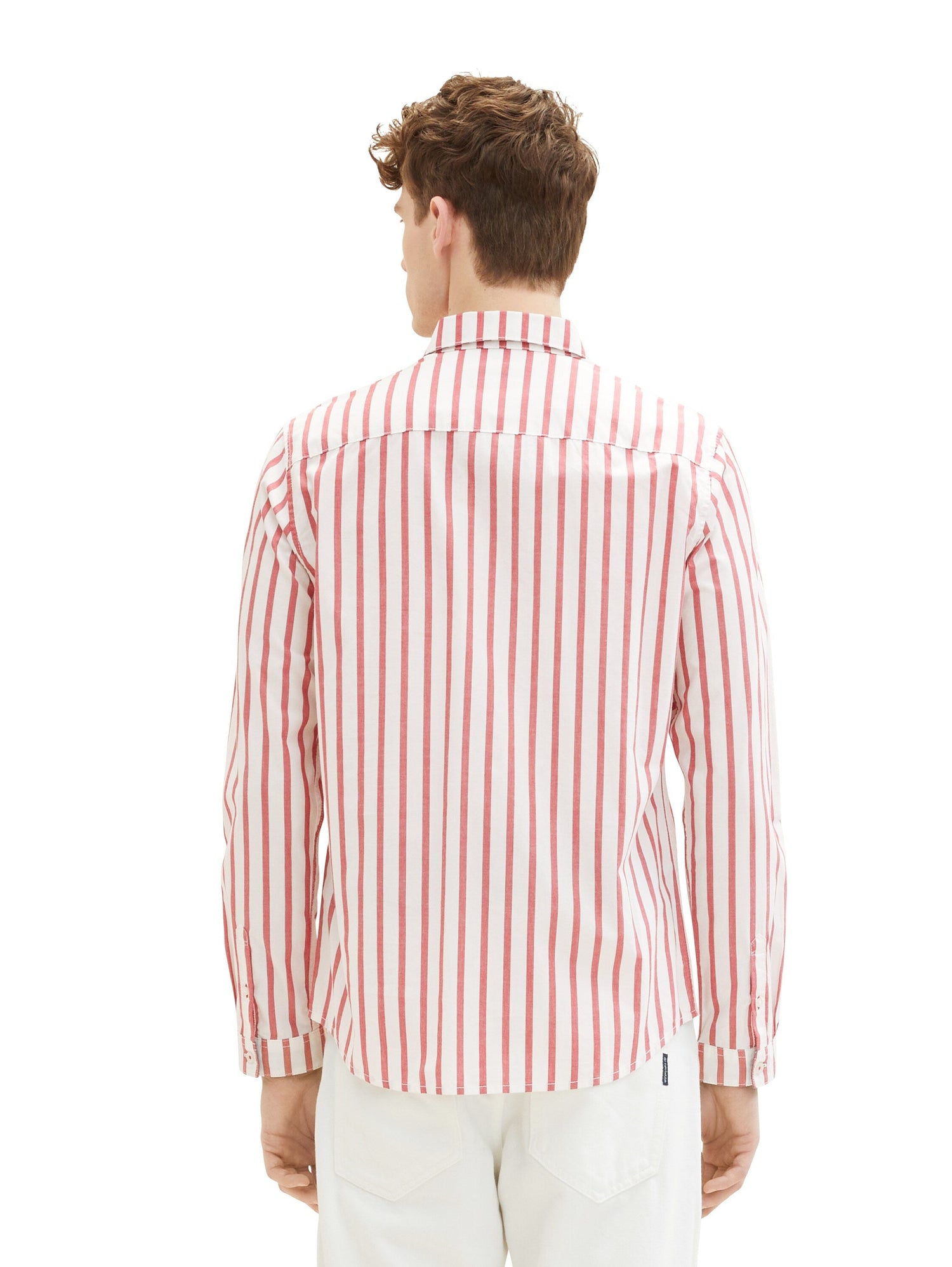 Red Long Sleeve Striped Shirt Tom Tailor