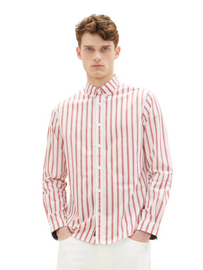 Red Long Sleeve Striped Shirt Tom Tailor