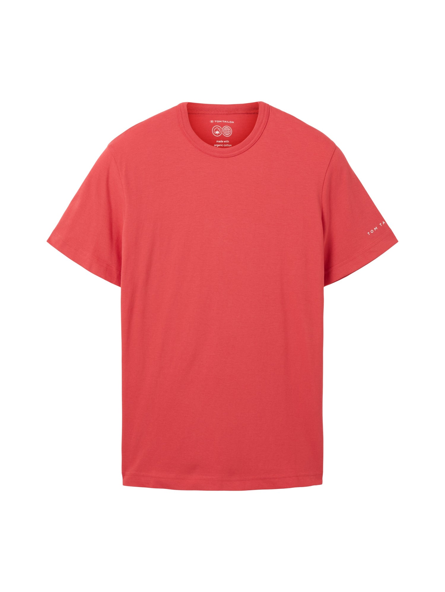 Red Short Sleeve Round Neck T-Shirt