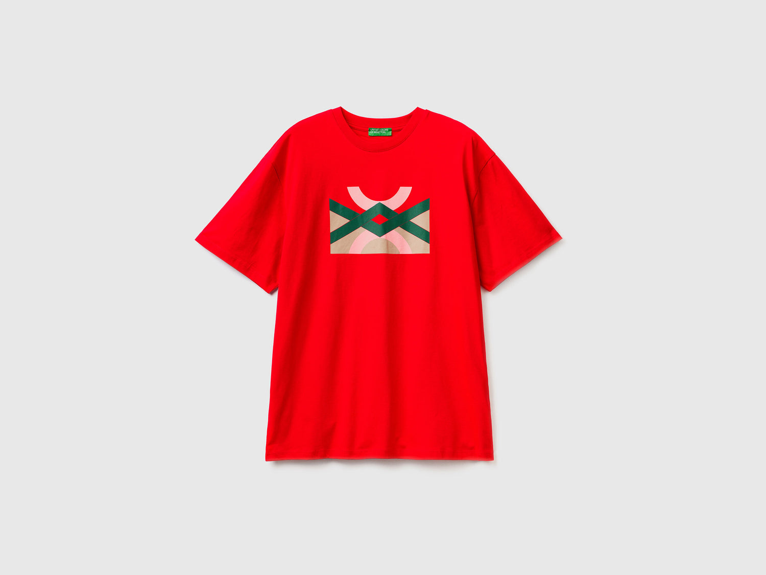 Red T-Shirt With Logo Print