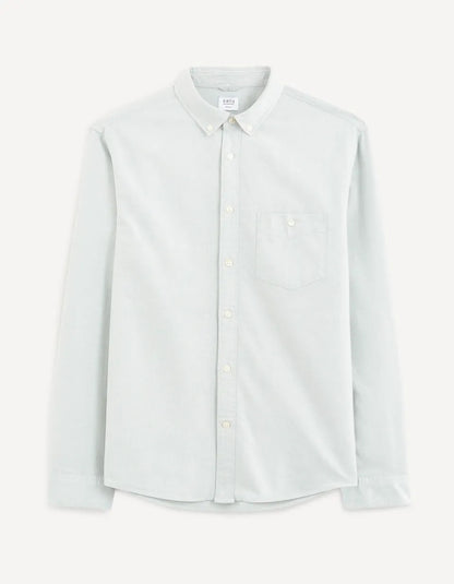 Regular-Fit 100% Cotton Oxford Shirt - Green - 03