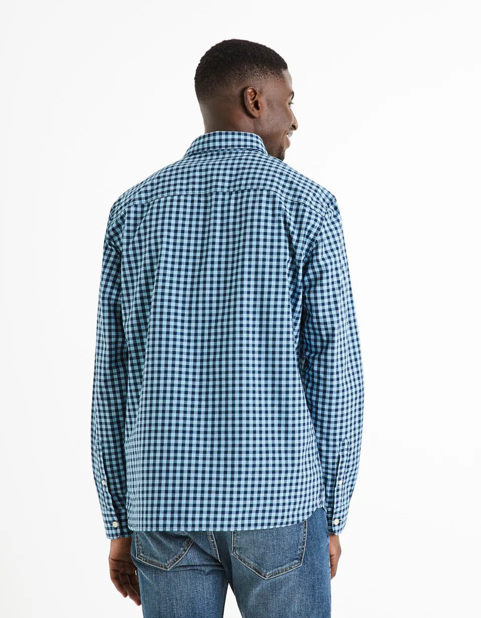 Regular-Fit 100% Cotton Shirt - Blue - 02