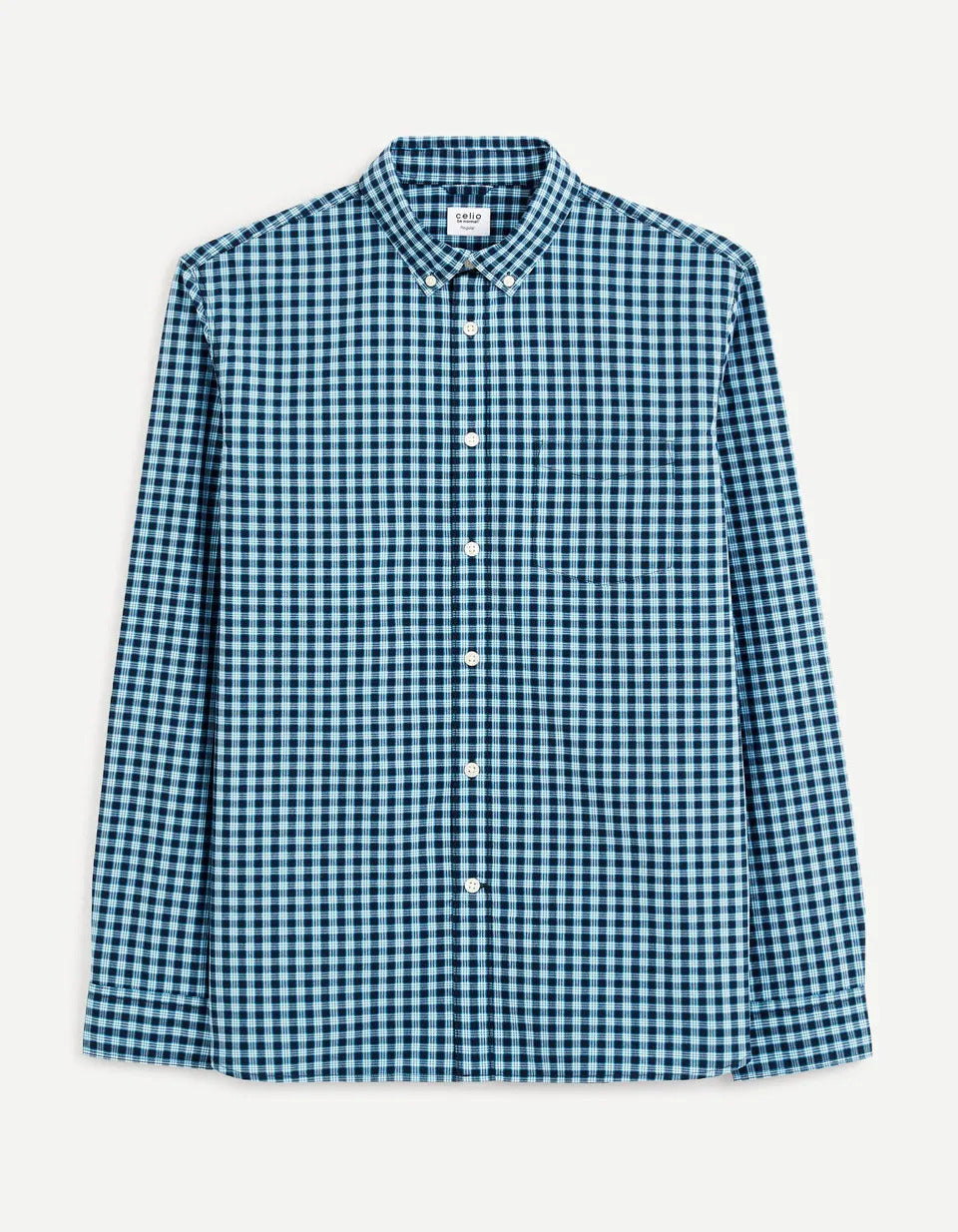 Regular-Fit 100% Cotton Shirt - Blue - 03