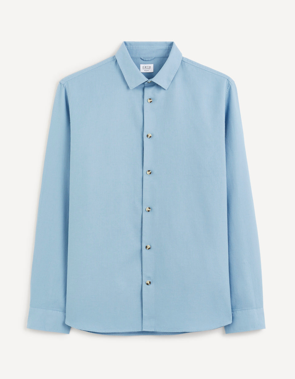 Regular-Fit 100% Cotton Shirt - Blue - 03