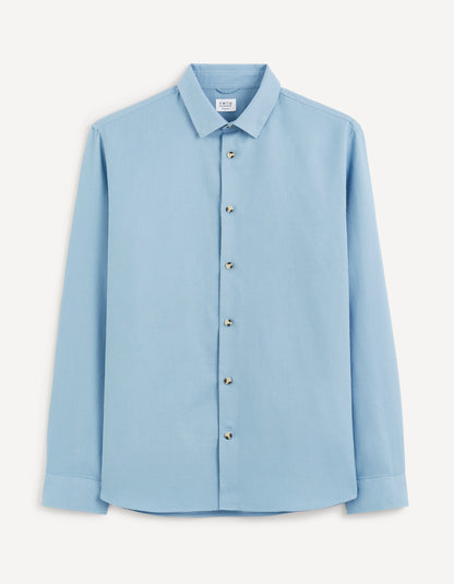 Regular-Fit 100% Cotton Shirt - Blue - 03