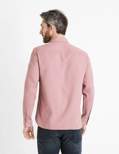 Regular-Fit 100% Cotton Shirt - Pink - 02