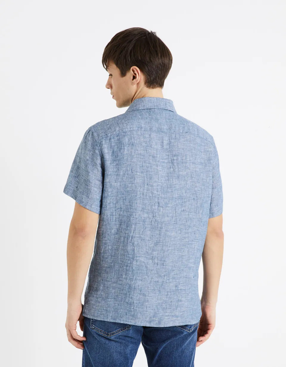 Regular-Fit 100% Linen Shirt - Chambray - 02