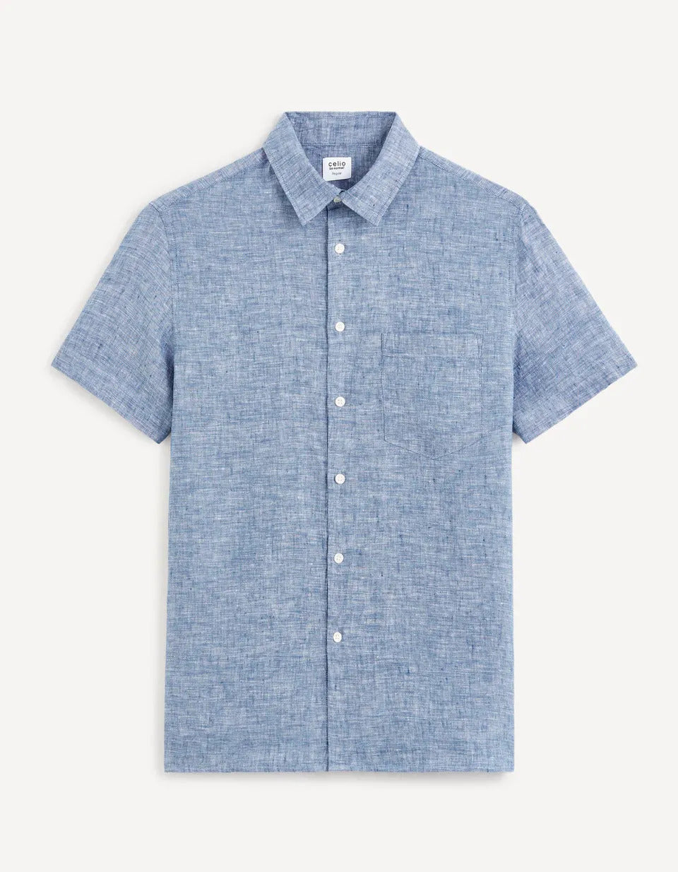 Regular-Fit 100% Linen Shirt - Chambray - 03