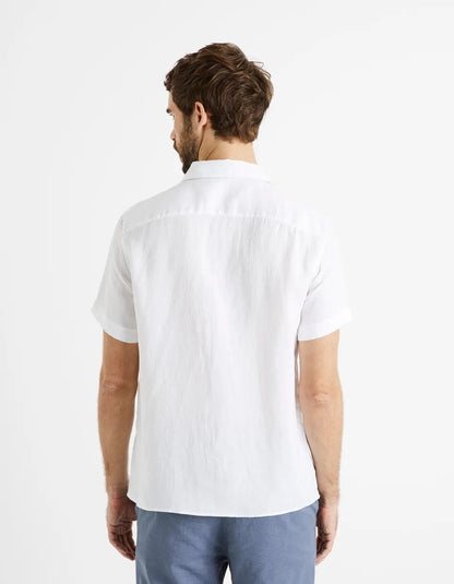 Regular-Fit 100% Linen Shirt - White - 02