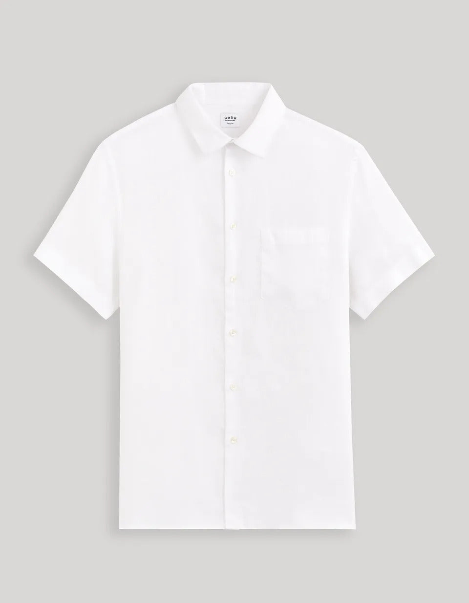 Regular-Fit 100% Linen Shirt - White - 03