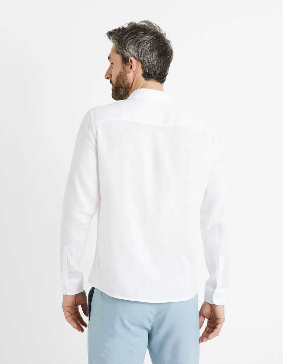 Regular Shirt 100% Linen - Blanc - 02