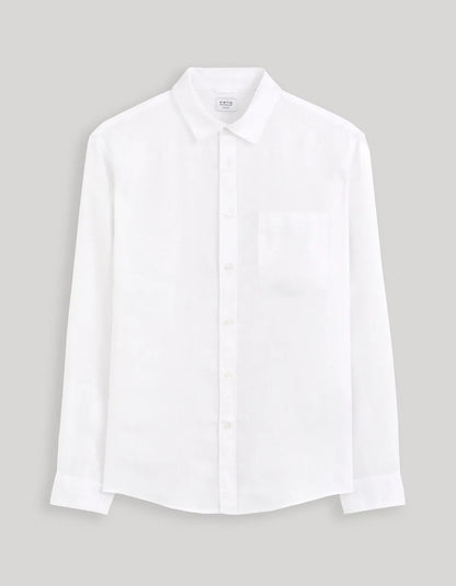 Regular Shirt 100% Linen - Blanc - 03